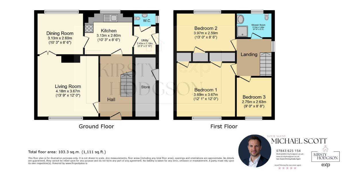 74, Surrey Crescent, Consett floorplan