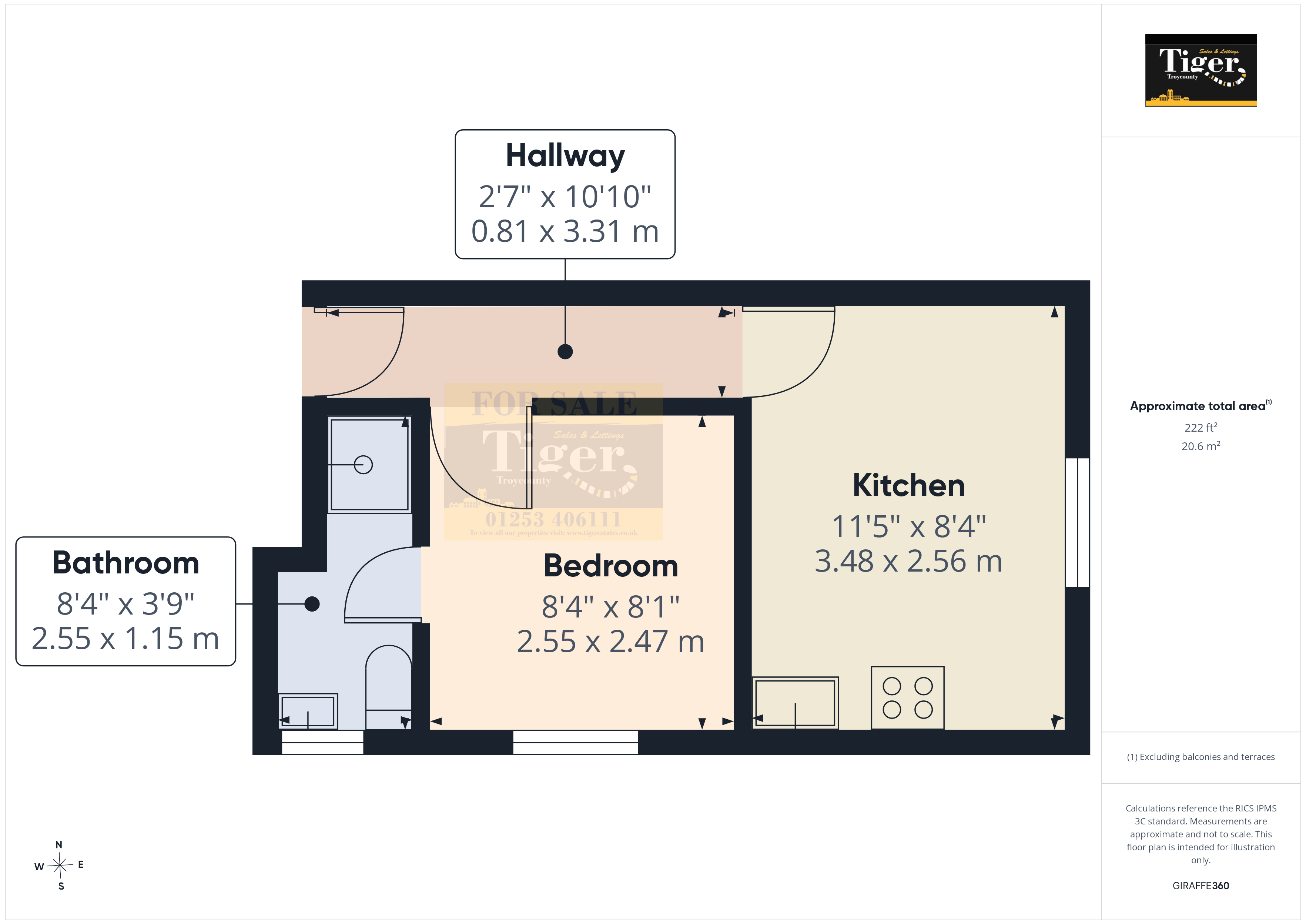 Flat 3, 83, Holmfield Road, Blackpool floorplan