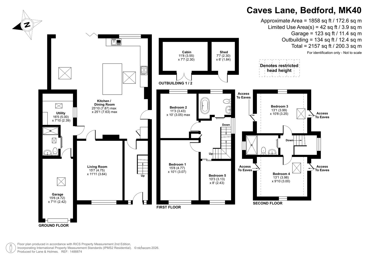 7, Caves Lane, Bedford floorplan