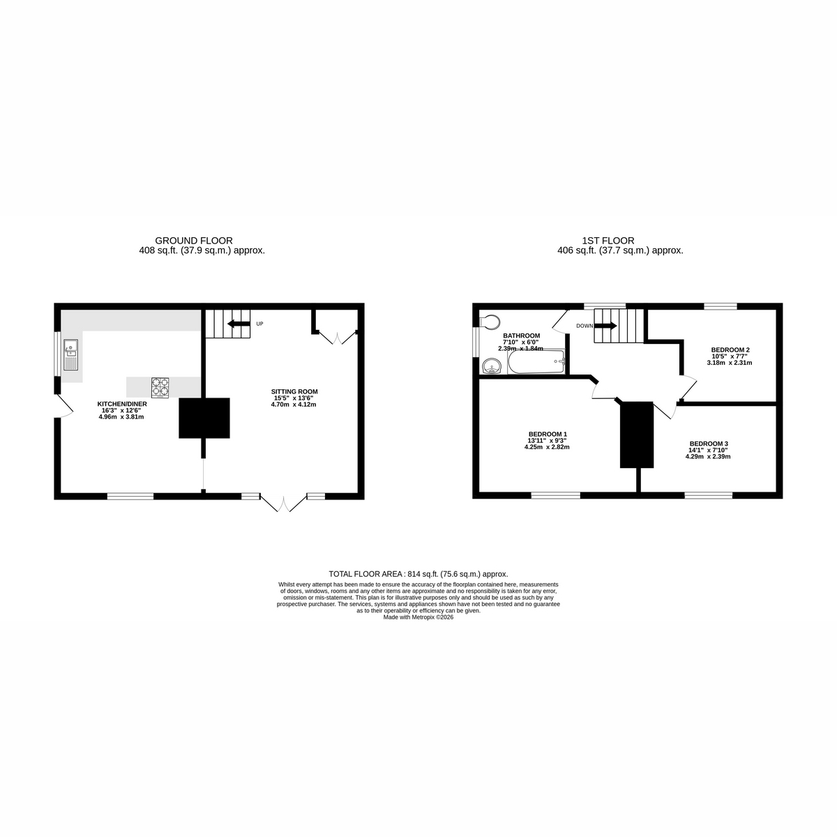 Rock Cottage, Rock Hill, Wrexham floorplan