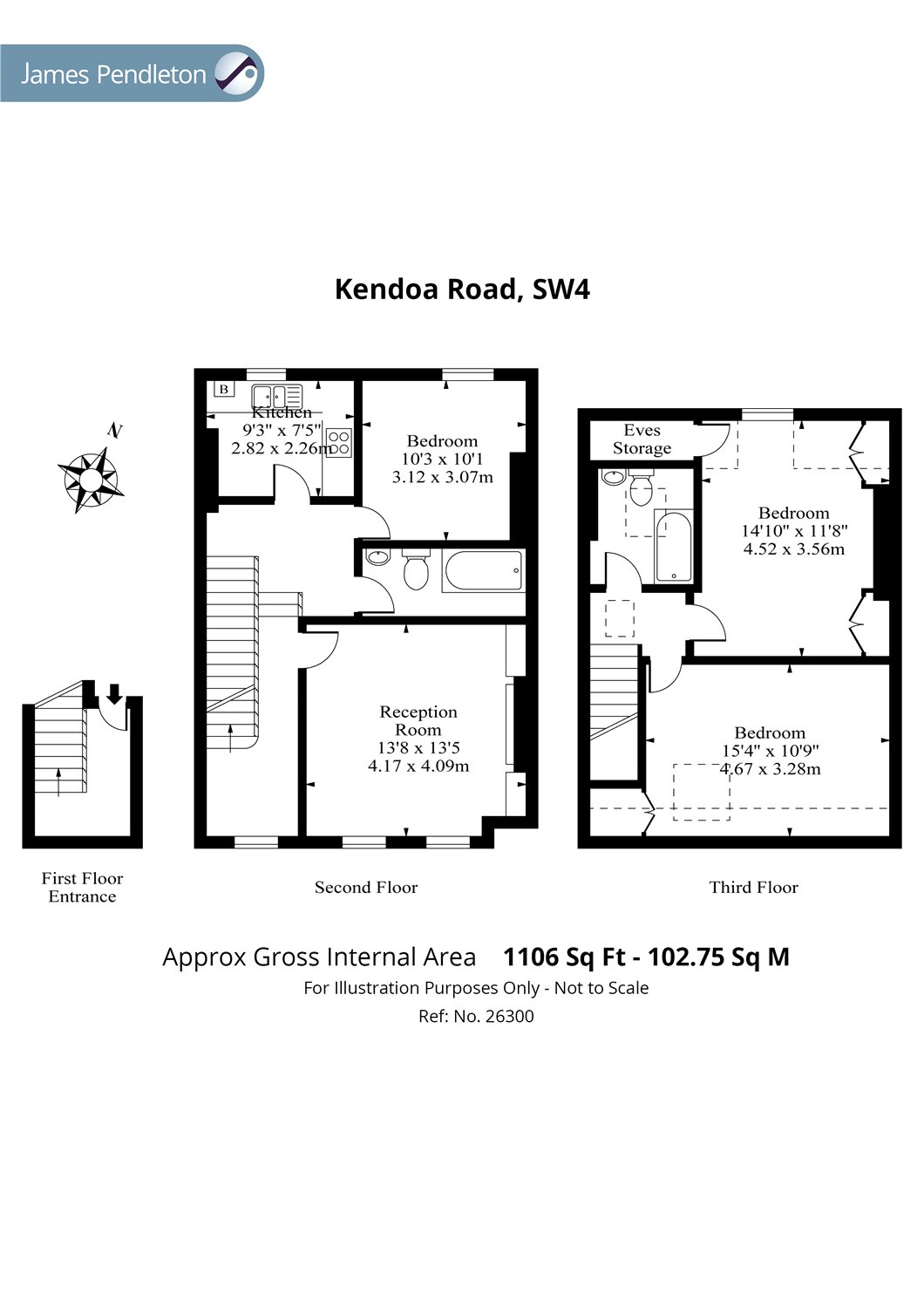 3 Bedrooms Flat to rent in Kendoa Road, Clapham, London SW4