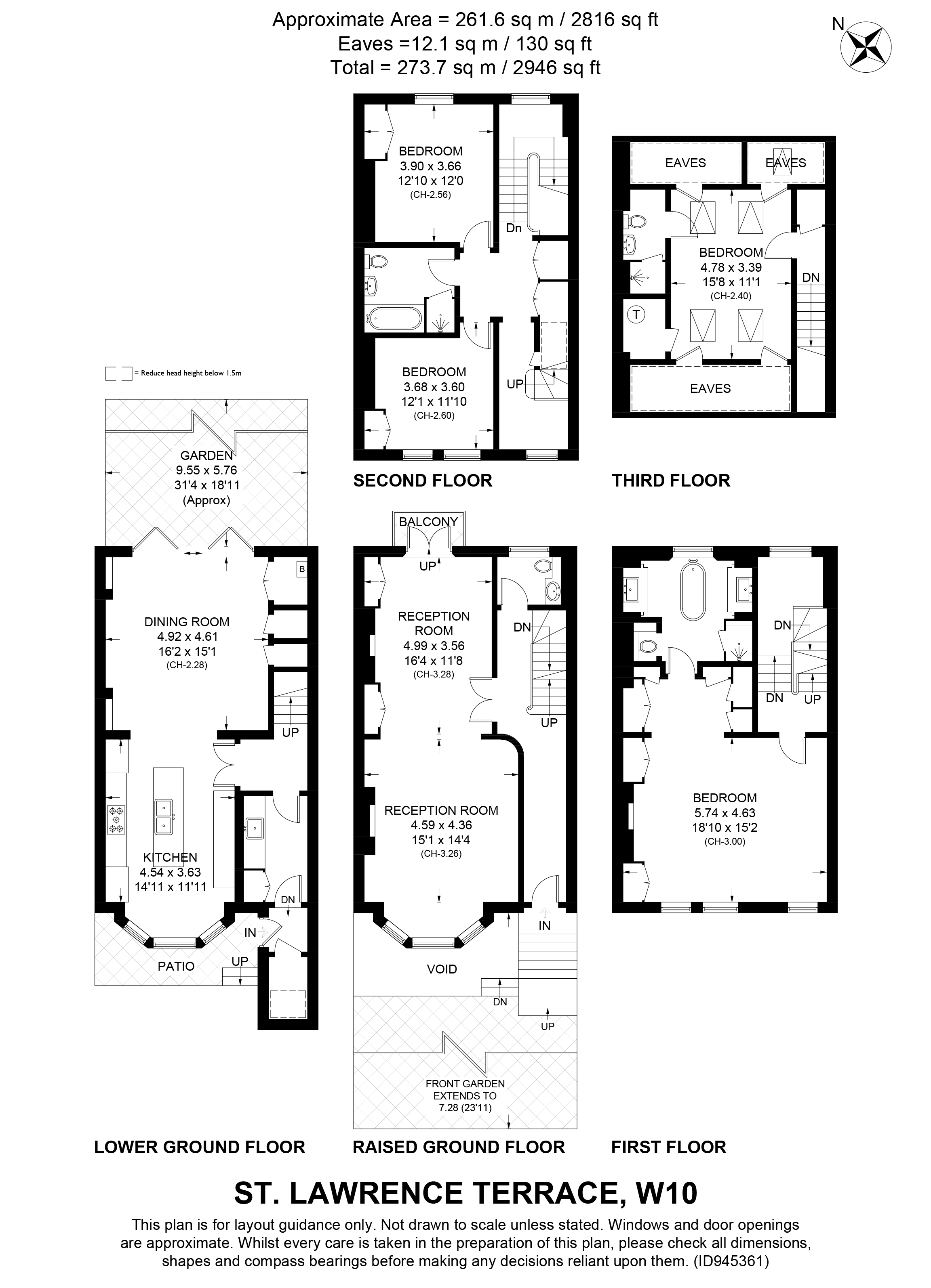 16, St Lawrence Terrace, London floorplan