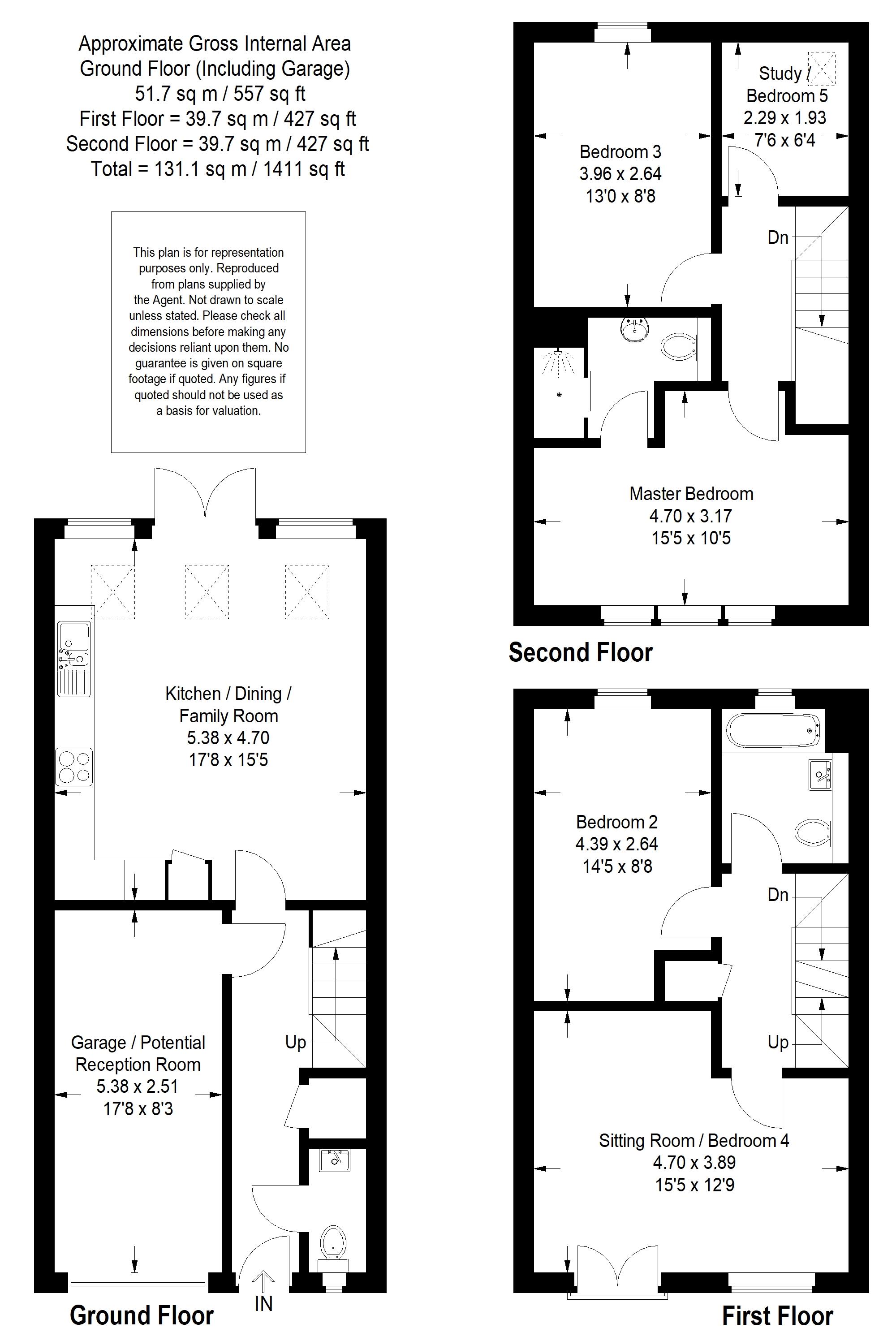 4 Bedrooms Terraced house for sale in Raynham Close, Guildford GU4