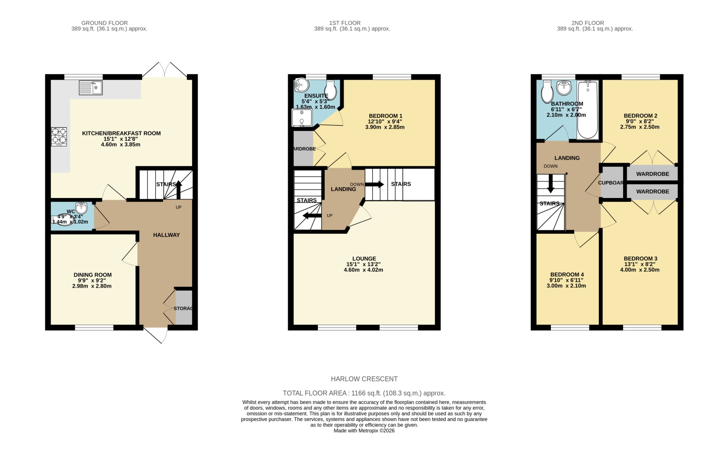 5 Harlow Crescent, Oxley Park, Milton Keynes floorplan
