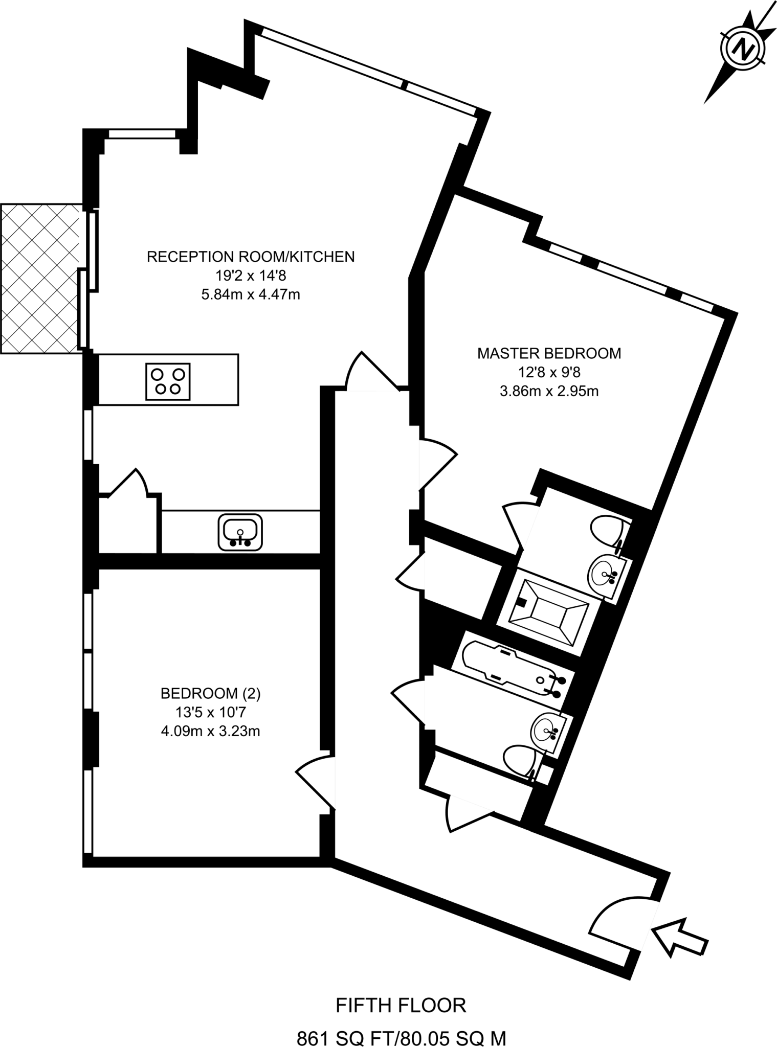 Belvoir House, 181,Apartment 21, Vauxhall Bridge Road, London floorplan