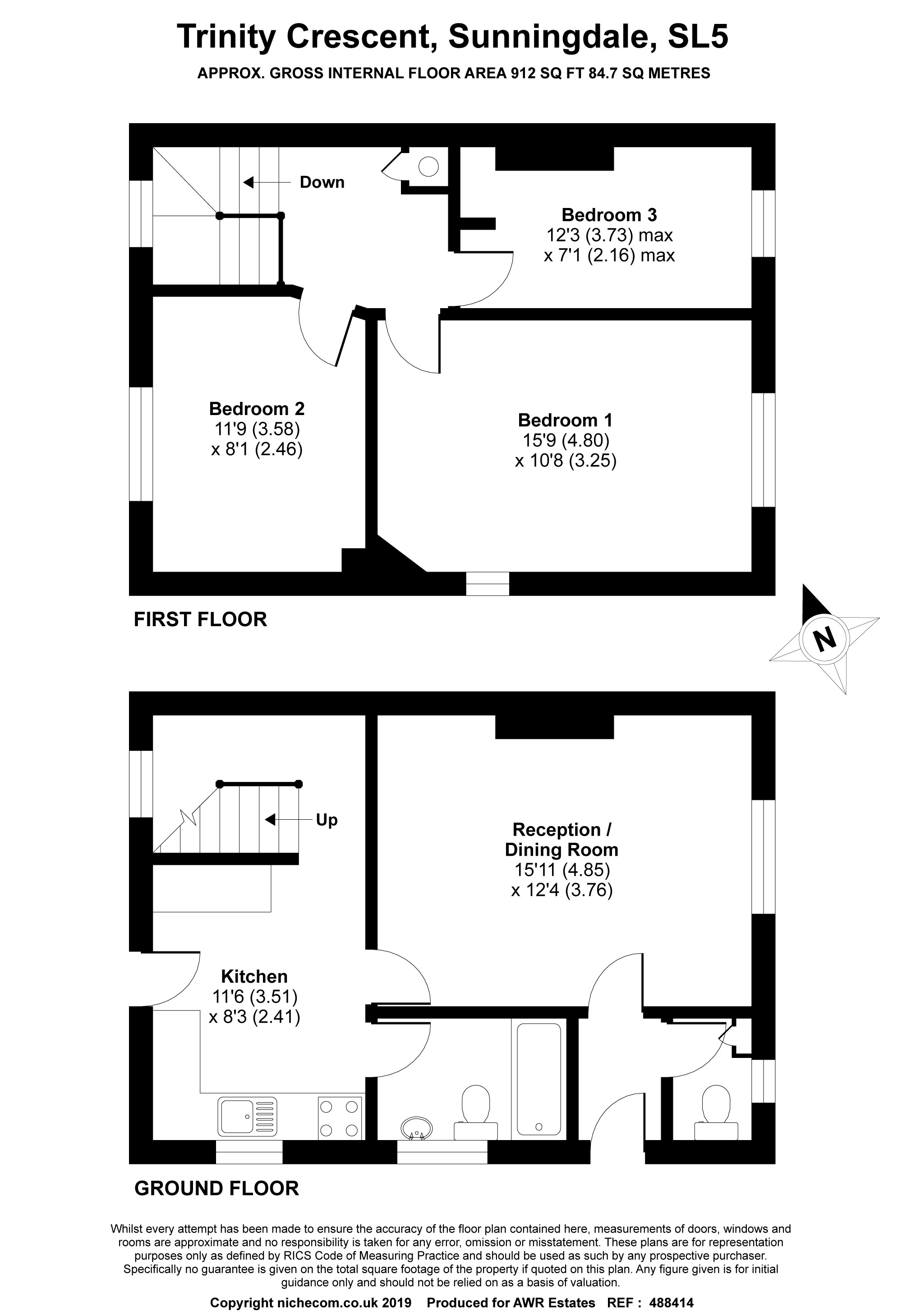 3 Bedrooms Semi-detached house for sale in Trinity Crescent, Sunningdale, Berkshire SL5