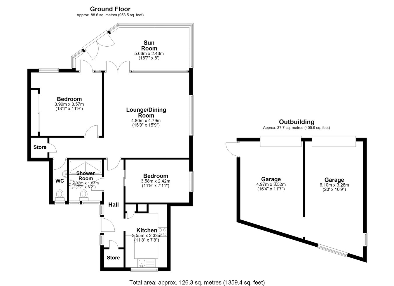 317, Folkestone Road, Dover floorplan