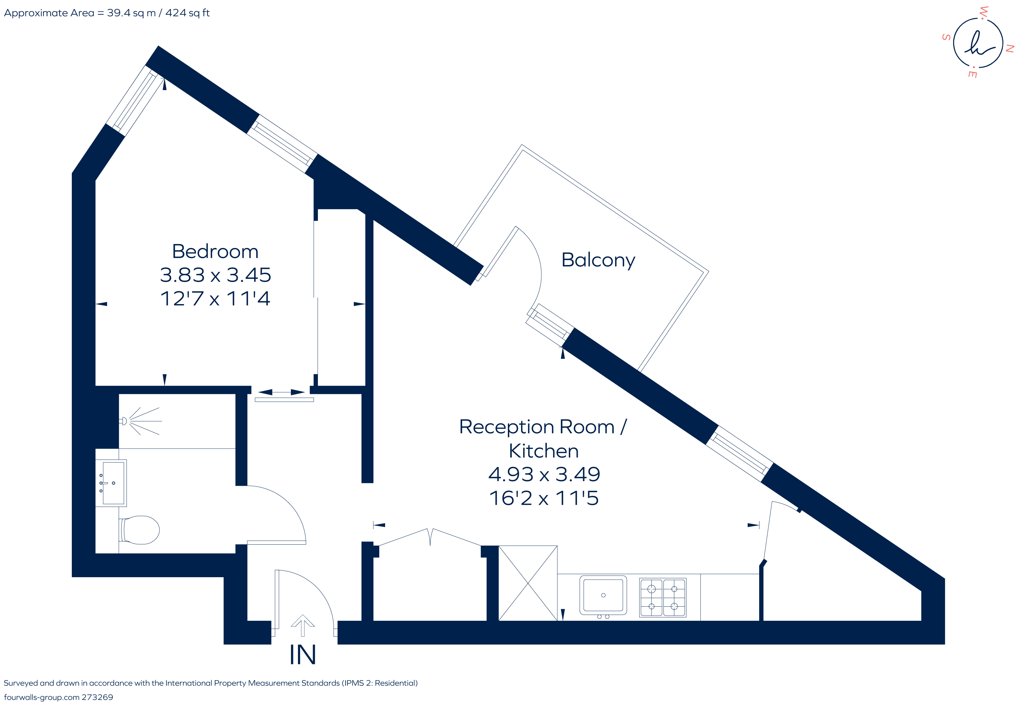 57 Lincoln Apartments, Fountain Park Way, London floorplan