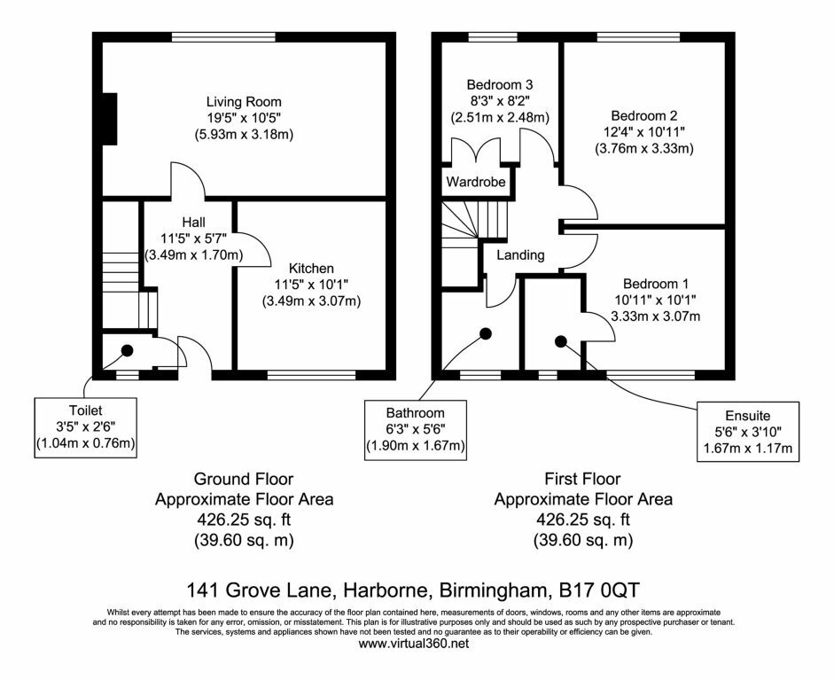 141, Grove Lane, Birmingham floorplan