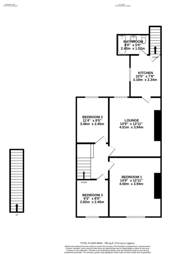 1a, Stowell Terrace, Gateshead floorplan