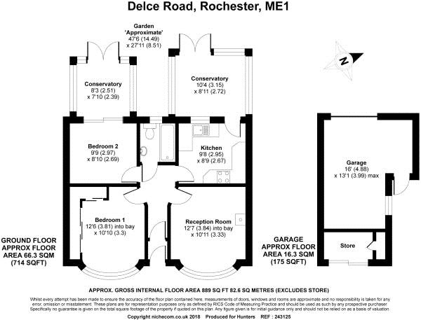 2 Bedrooms Bungalow for sale in Delce Road, Rochester, Kent ME1