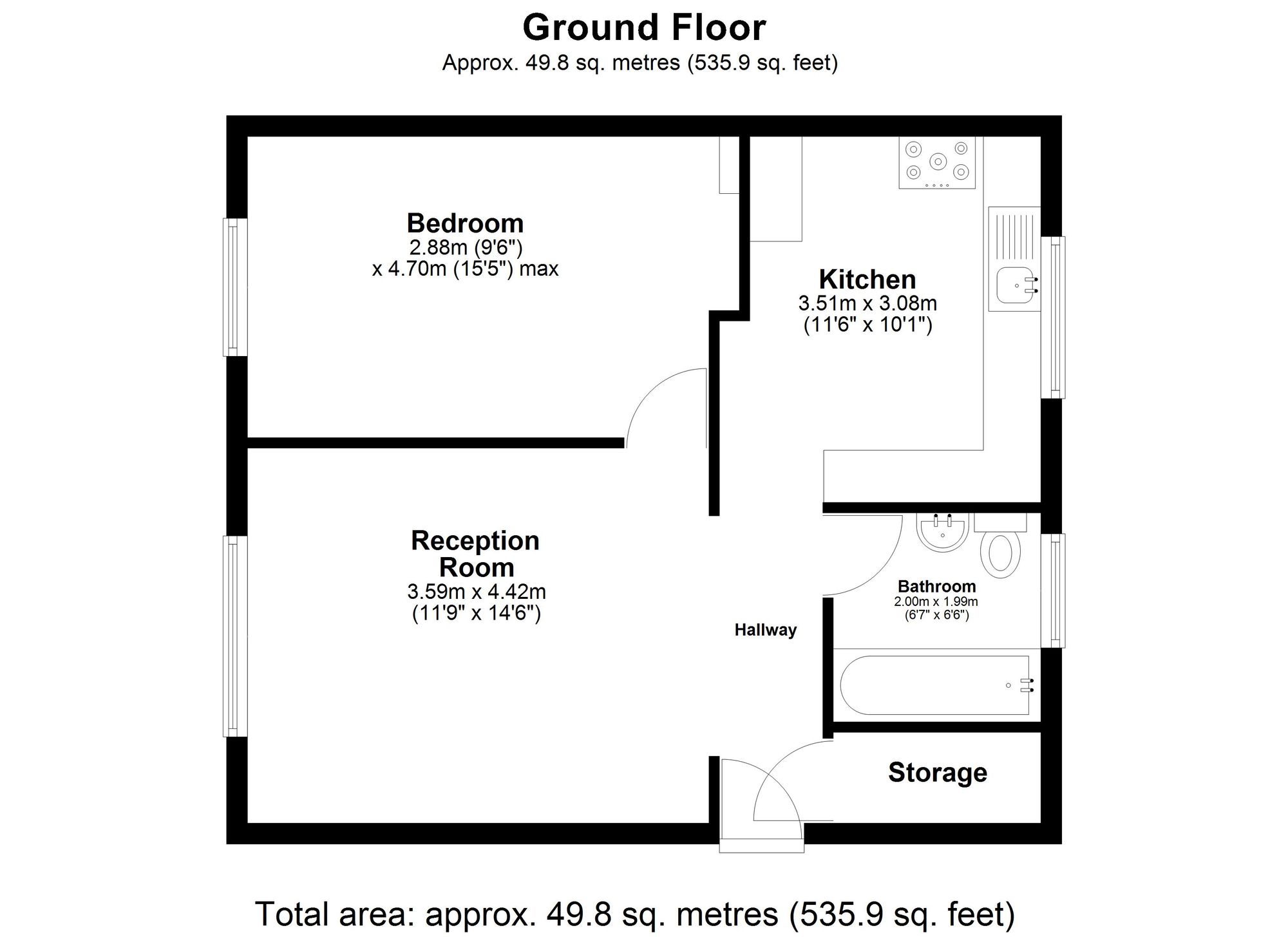 5 Mossford Court, Hatfield Close, Barkingside floorplan