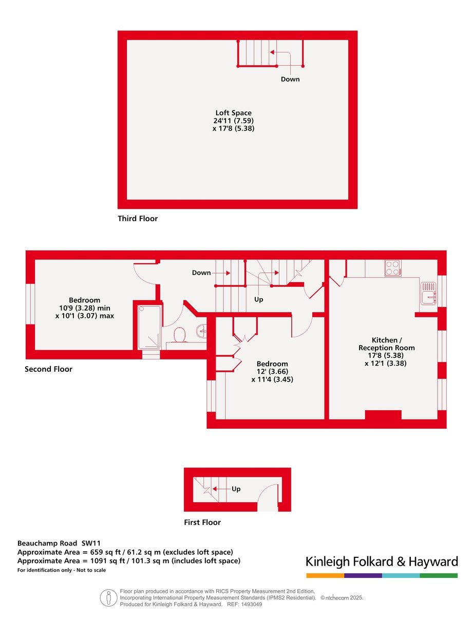 Flat C, 41, Beauchamp Road, London floorplan