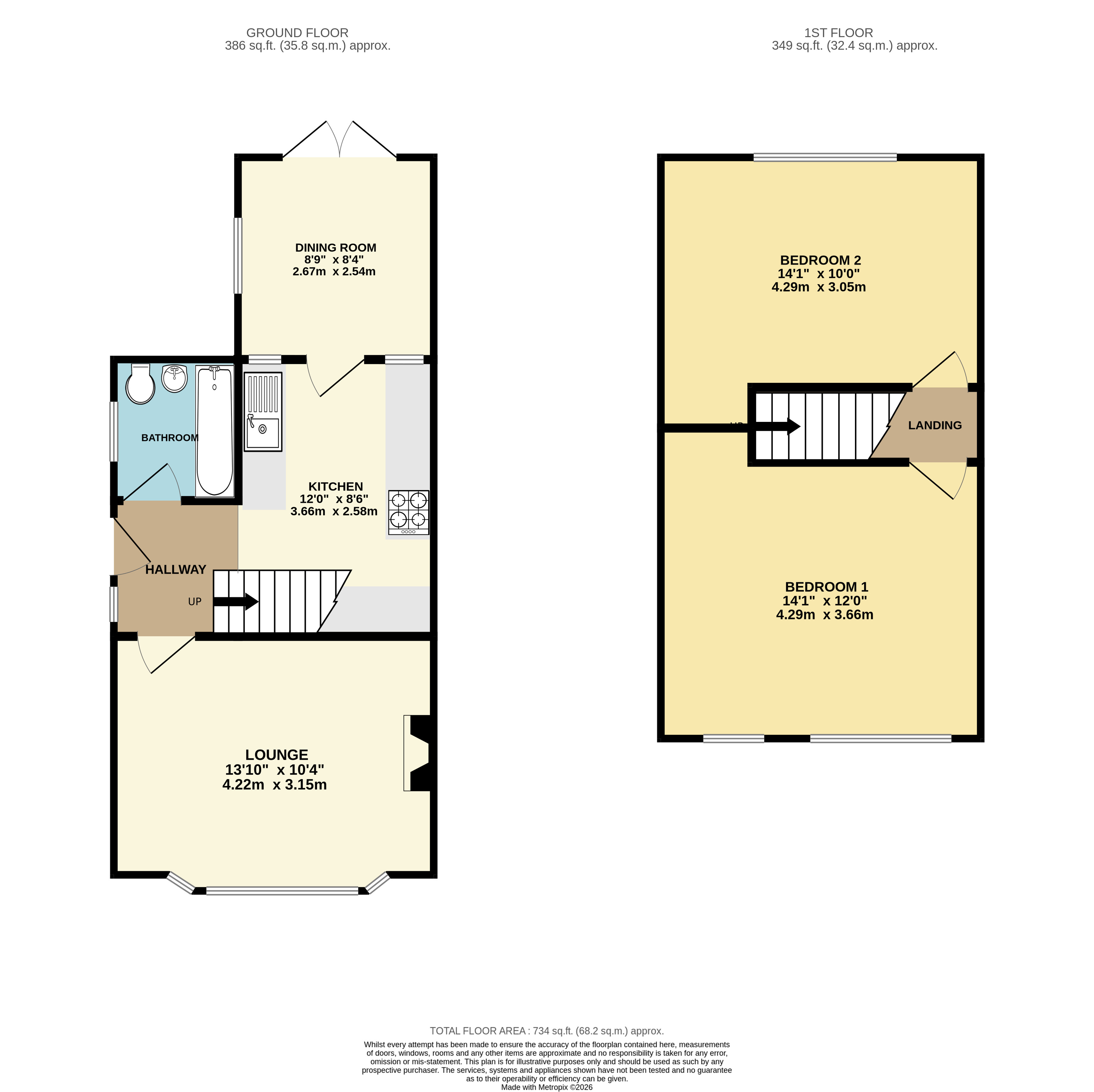 1, Hornsby Close, Bedfordshire floorplan