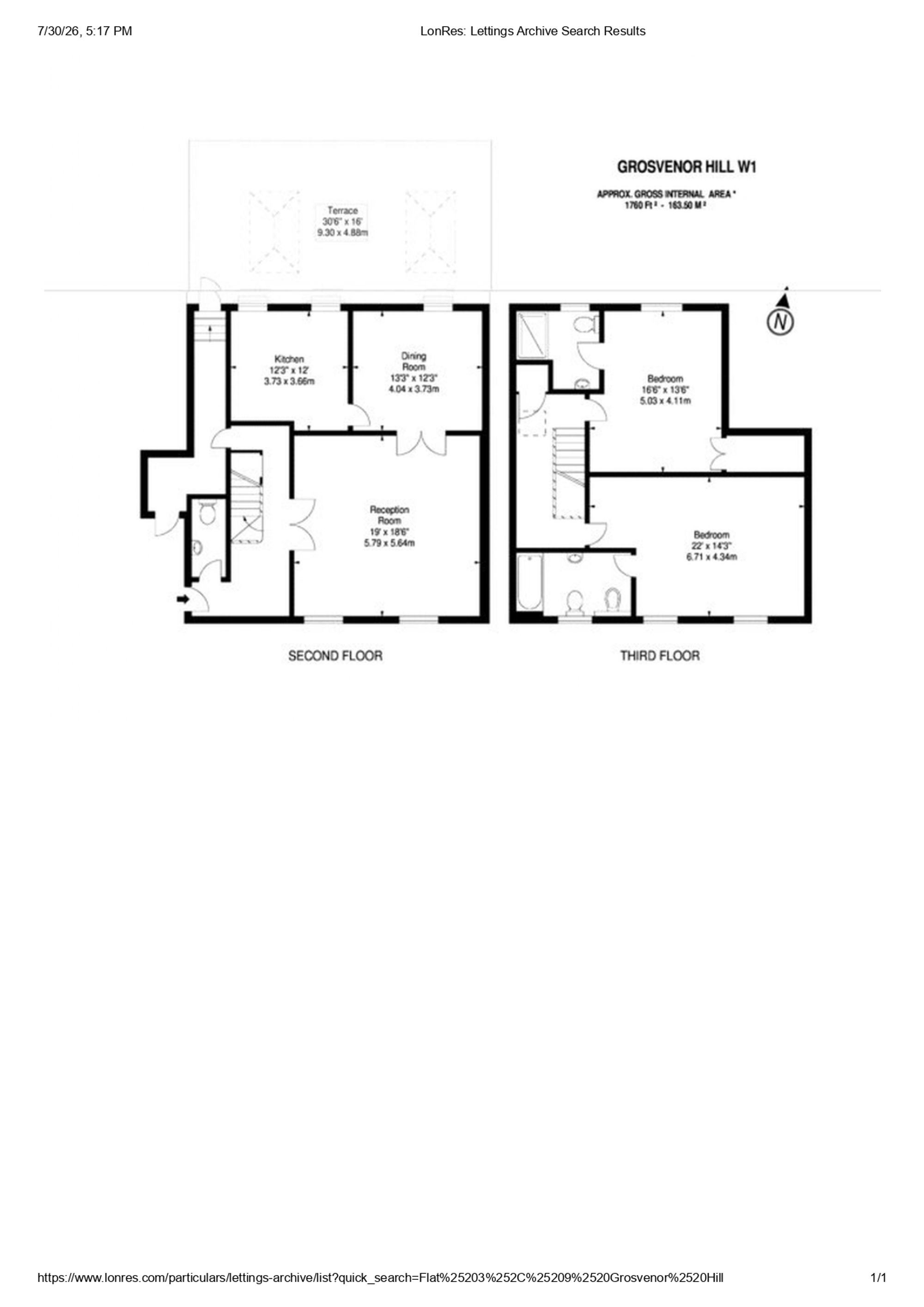 Flat 3, 9 Grosvenor Hill, London floorplan