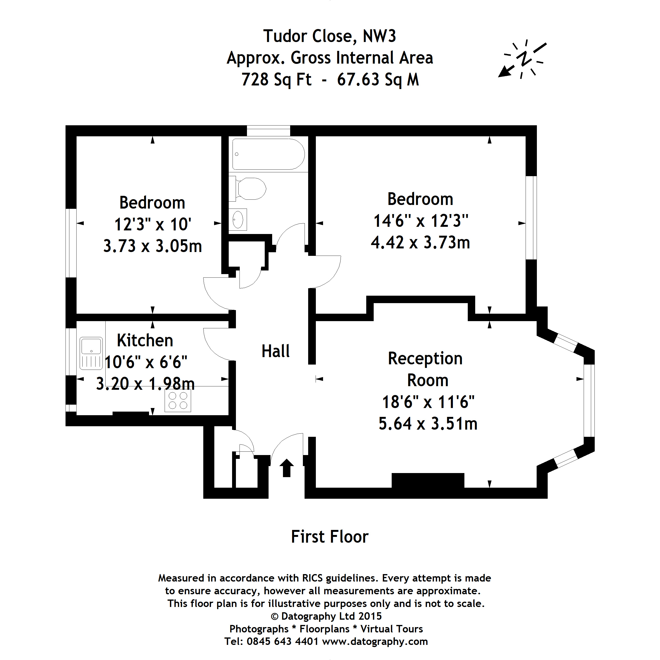 2 Bedrooms Flat to rent in Tudor Close, London NW3