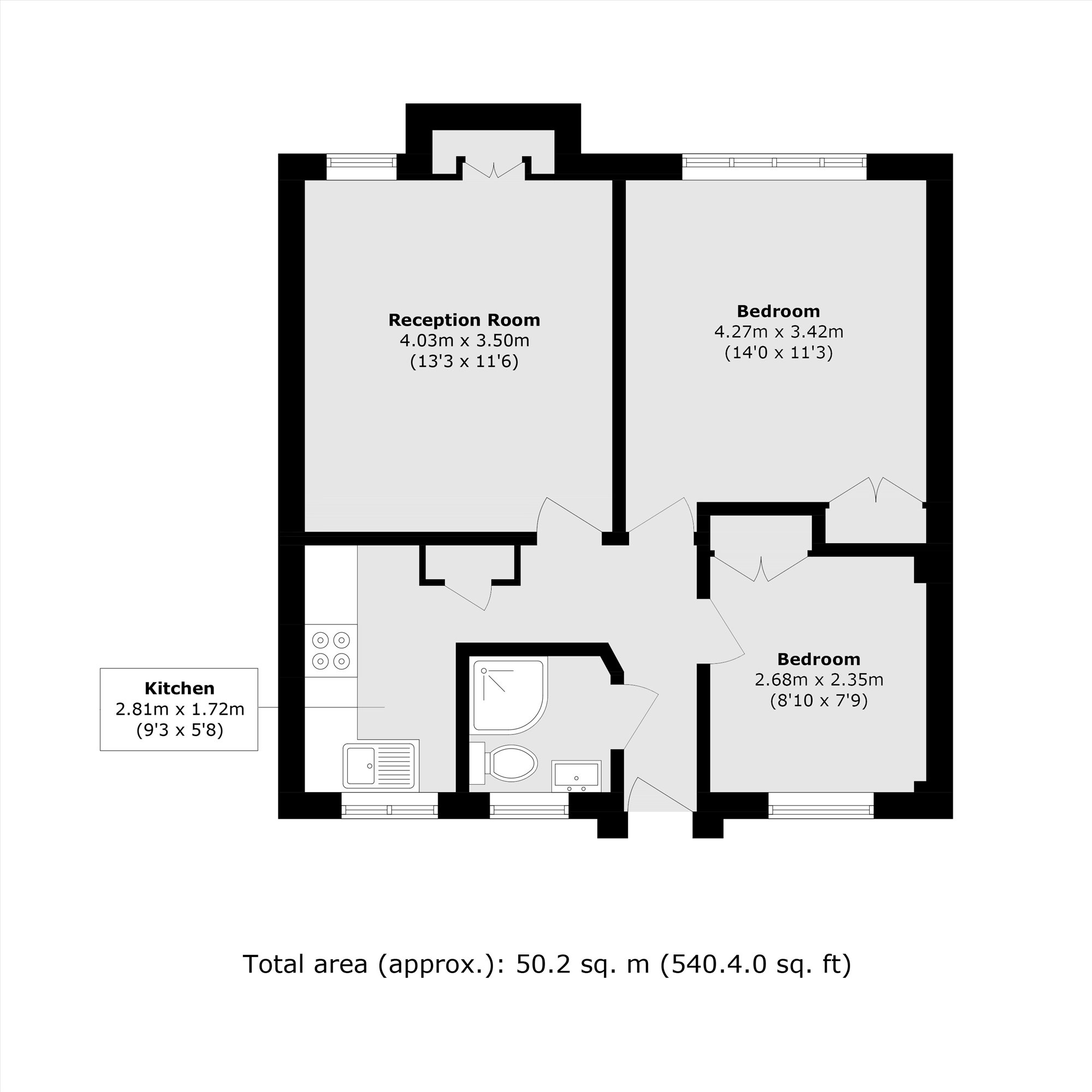 63 The Grampians, Shepherds Bush Road, London floorplan