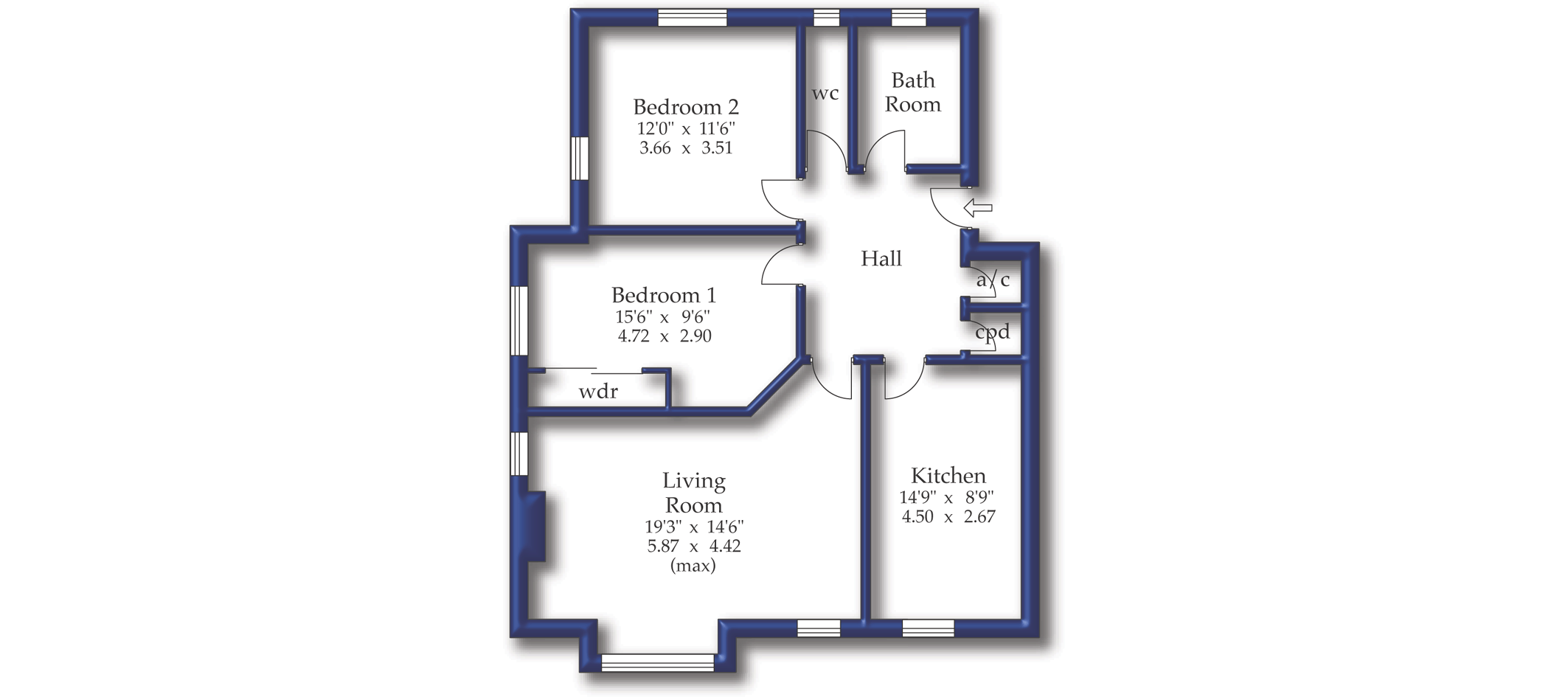 2 Bedrooms Flat to rent in Radlyn Park, West End Avenue, Harrogate, North Yorkshire HG2