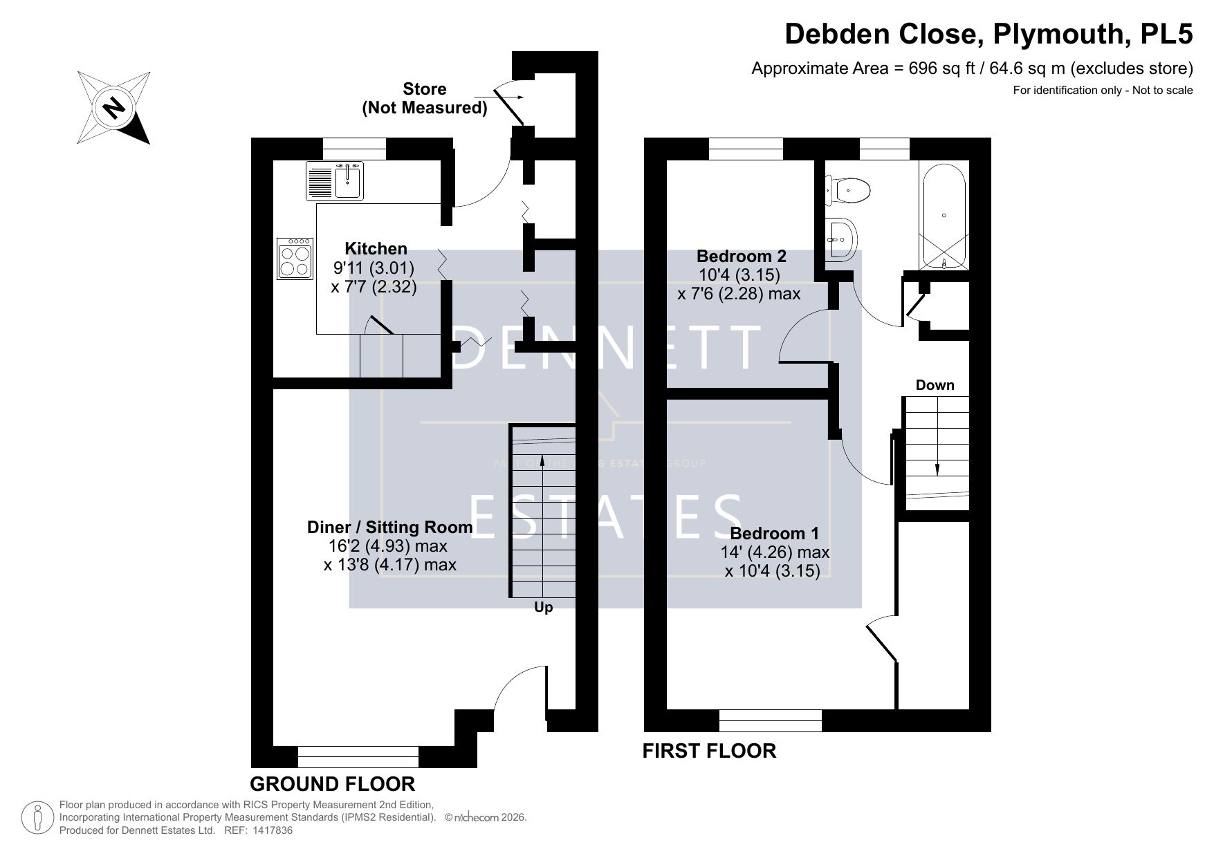 5 Debden Close, Plymouth floorplan