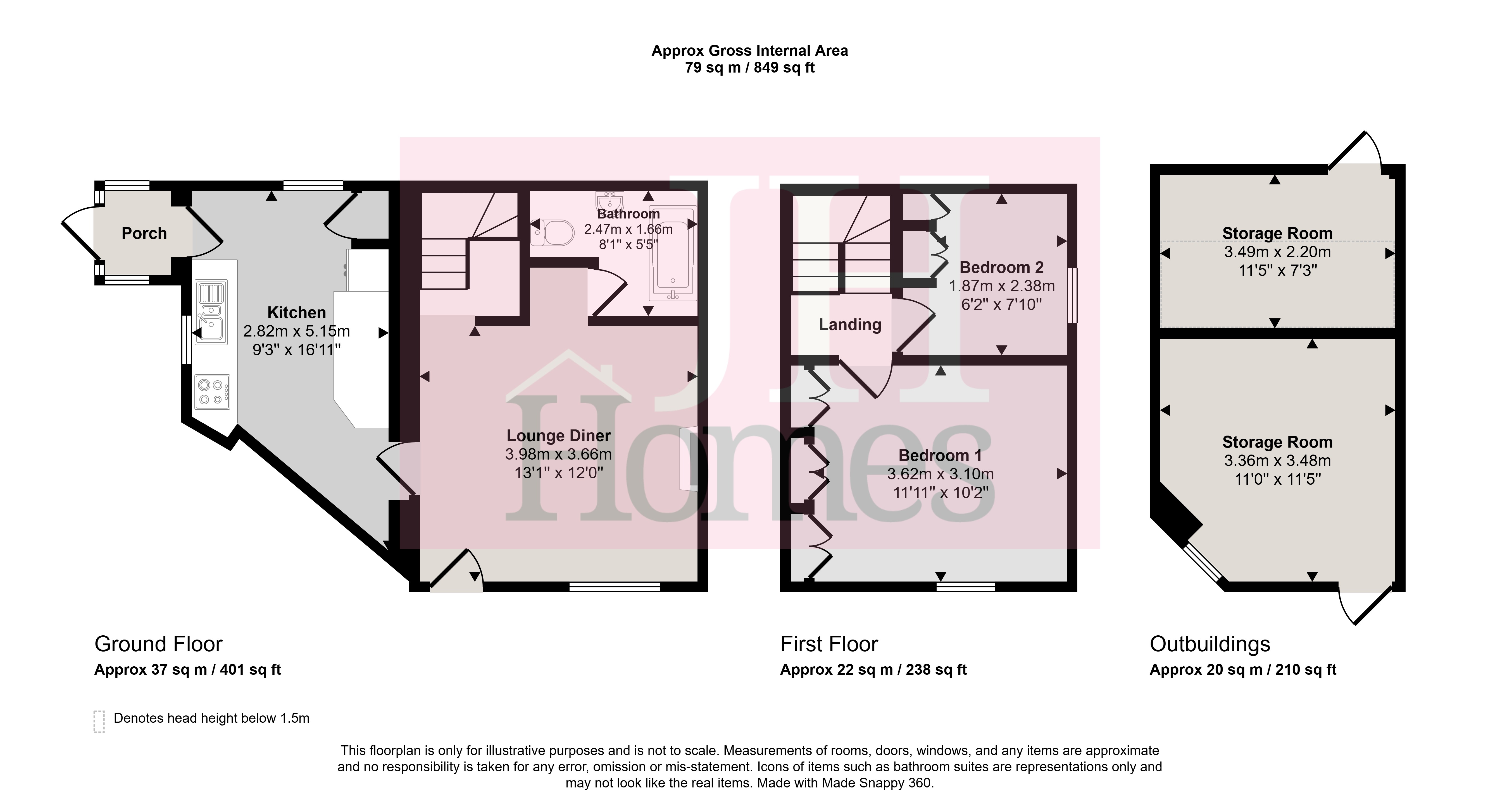 Chimes Cottage, Sandside, Kirkby-in-Furness floorplan
