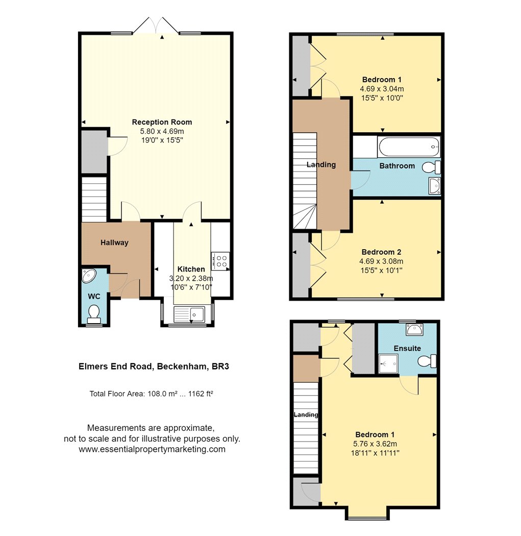 Elmers End Road, Beckenham BR3, 3 bedroom terraced house for sale