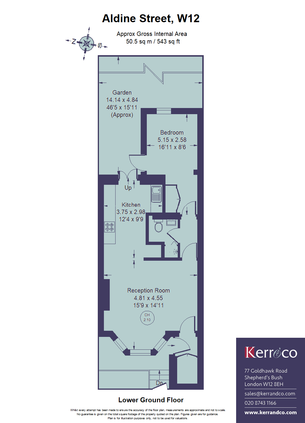 22A, Aldine Street, Shepherd's Bush W12 floorplan