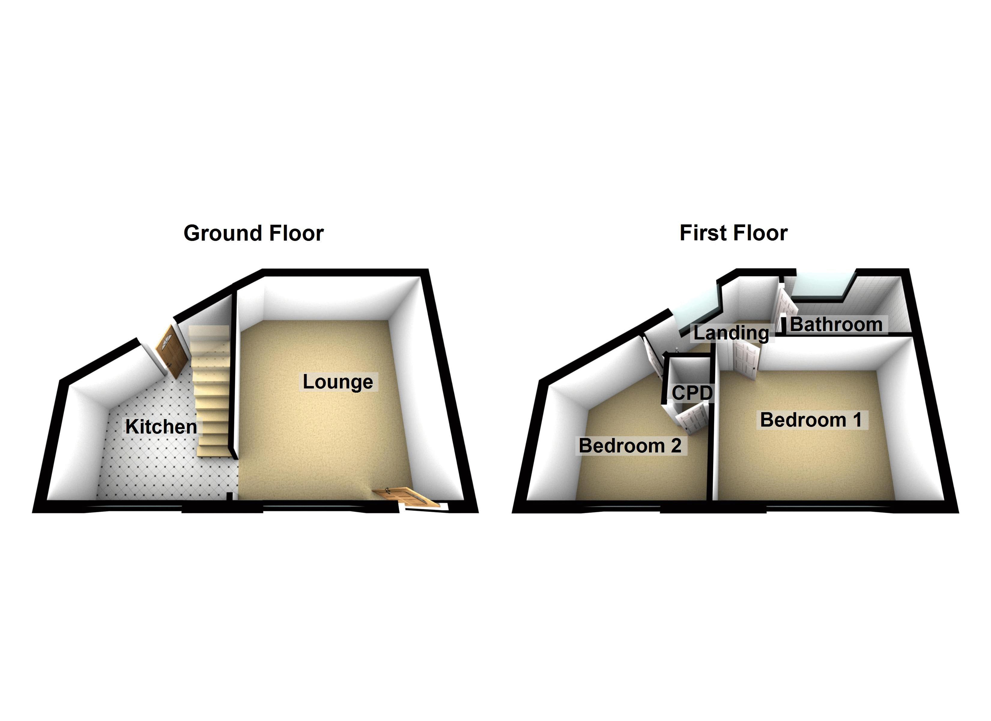 2 Bedrooms End terrace house to rent in Union Road, Hurstead, Rochdale OL12