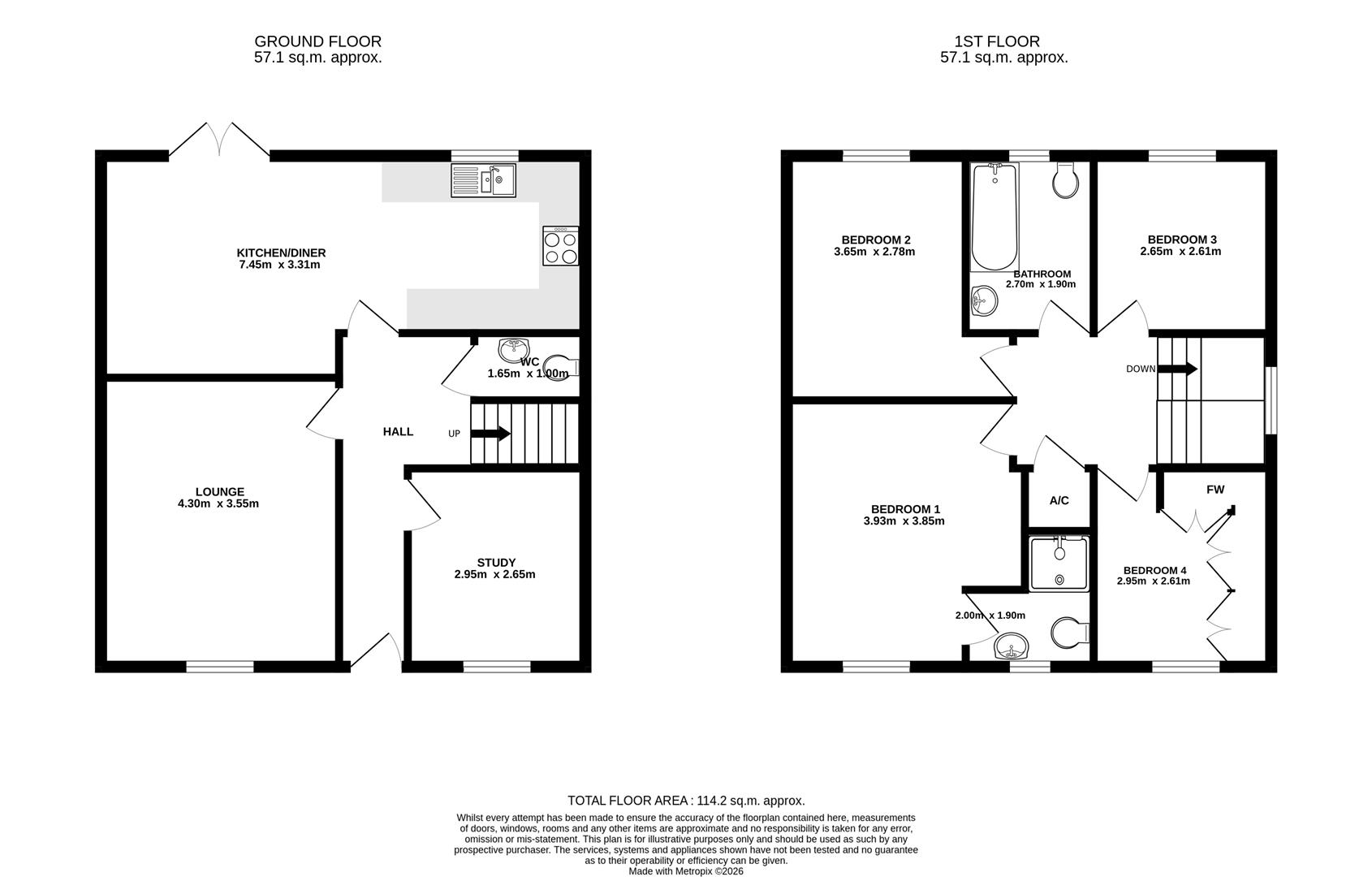 5, Heather Avenue, Withernsea floorplan