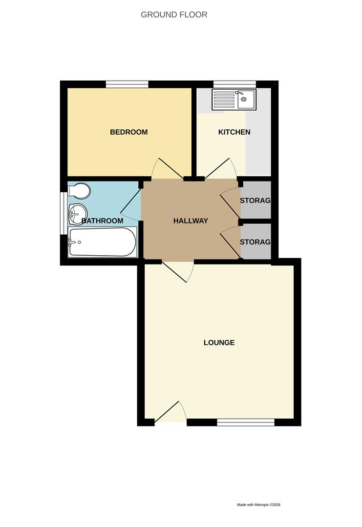 Flat 1, Louise House, 200 High Street, Brierley Hill floorplan
