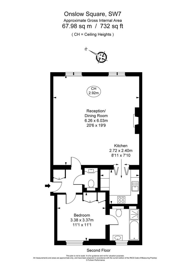 Flat 4, 46, Onslow Square, London floorplan