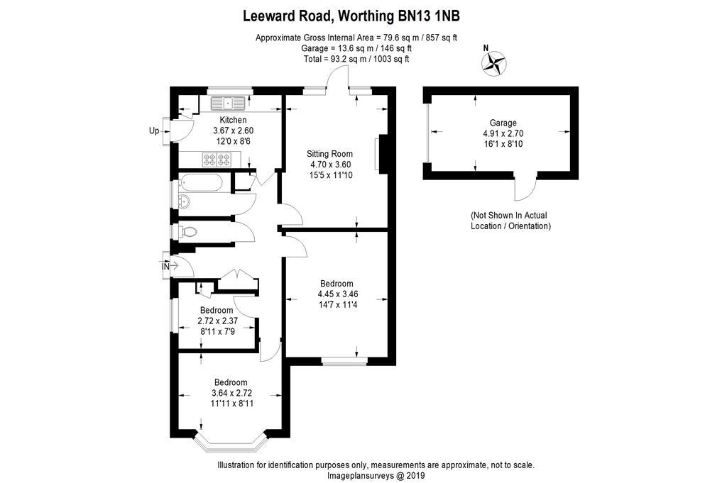 2 Bedrooms Semi-detached bungalow for sale in Leeward Road, Worthing BN13