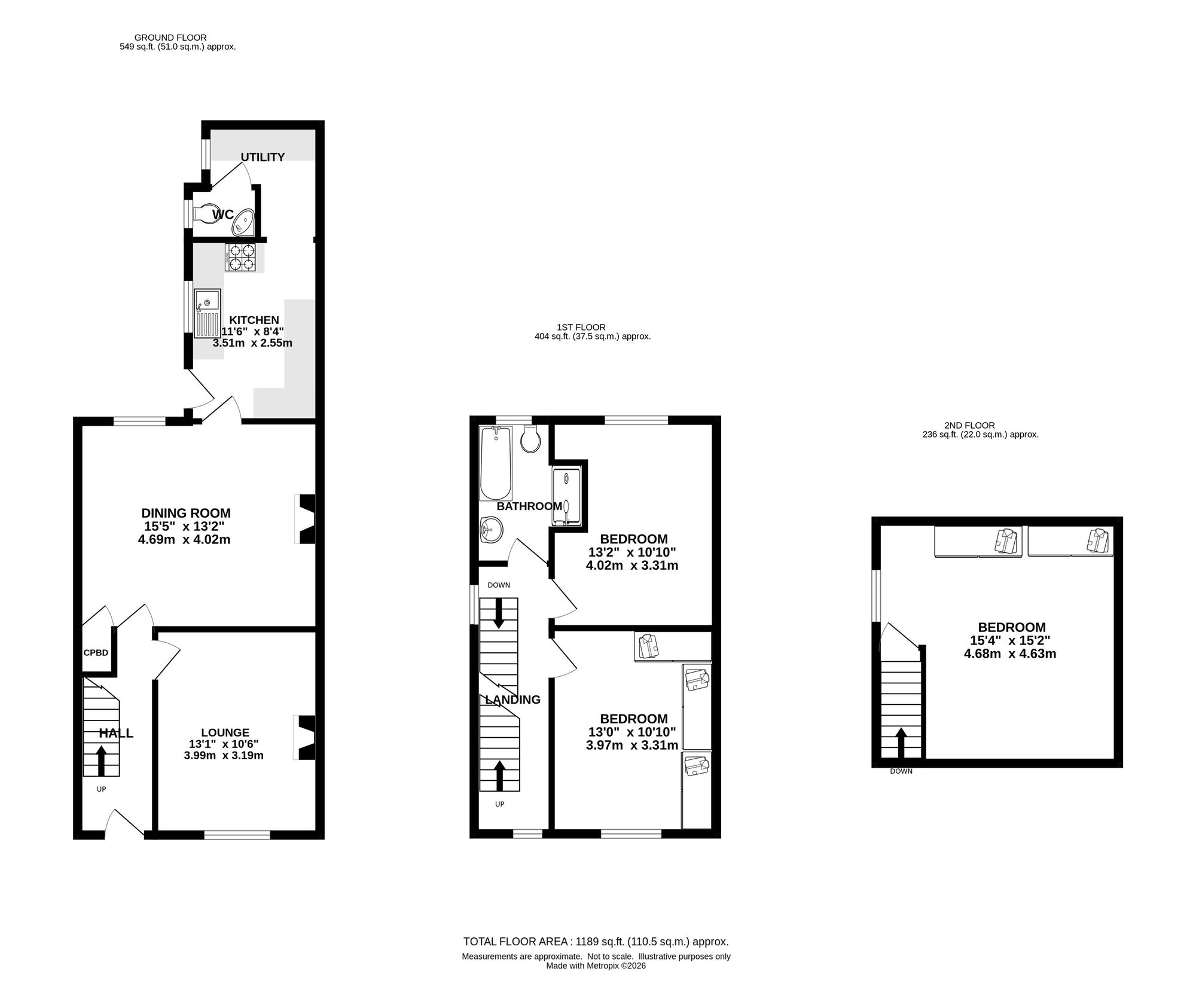 1 Netherfield Road, High Peak floorplan