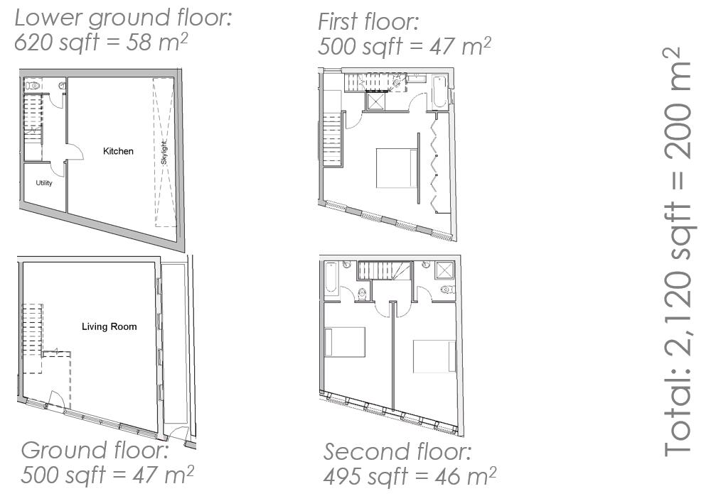 2B, Lexham Mews, London floorplan
