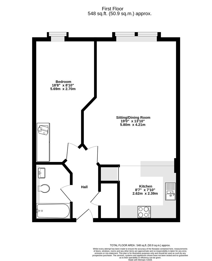 105 The Residence, Bishopthorpe Road, York floorplan