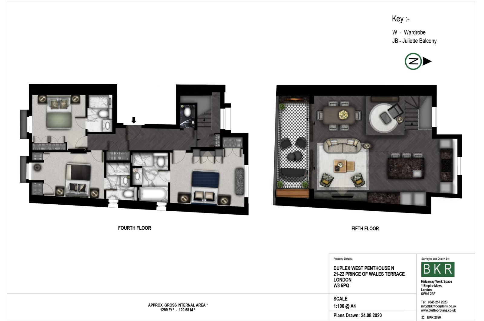21 - 22,West Penthouse 12, Prince Of Wales Terrace, London floorplan