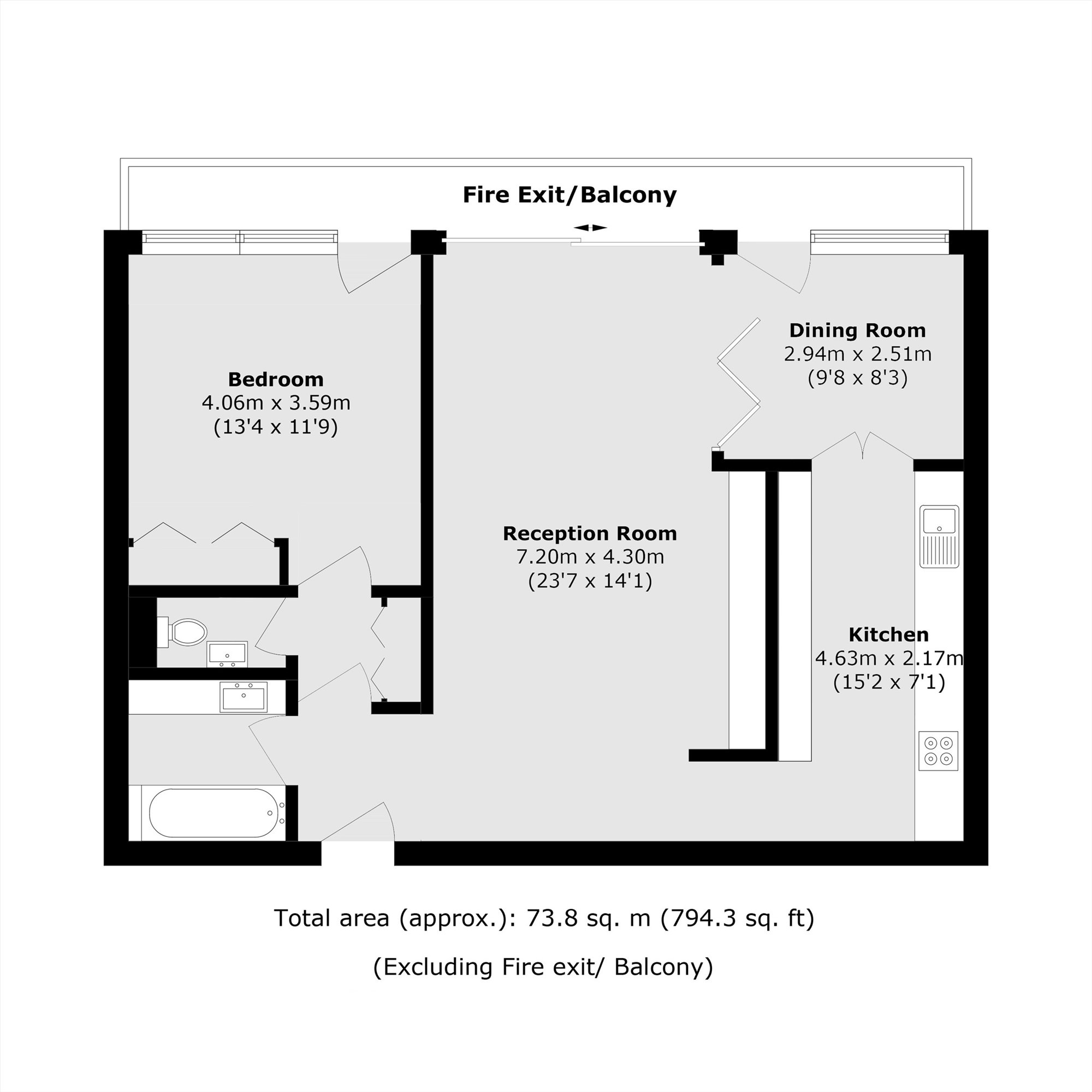 Flat 209, Seddon House, Barbican, London floorplan