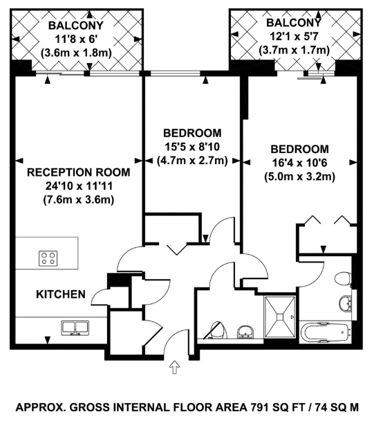 2 Bedrooms Flat for sale in Bramah House, Gatliff Road, Grosvenor Waterside SW1W