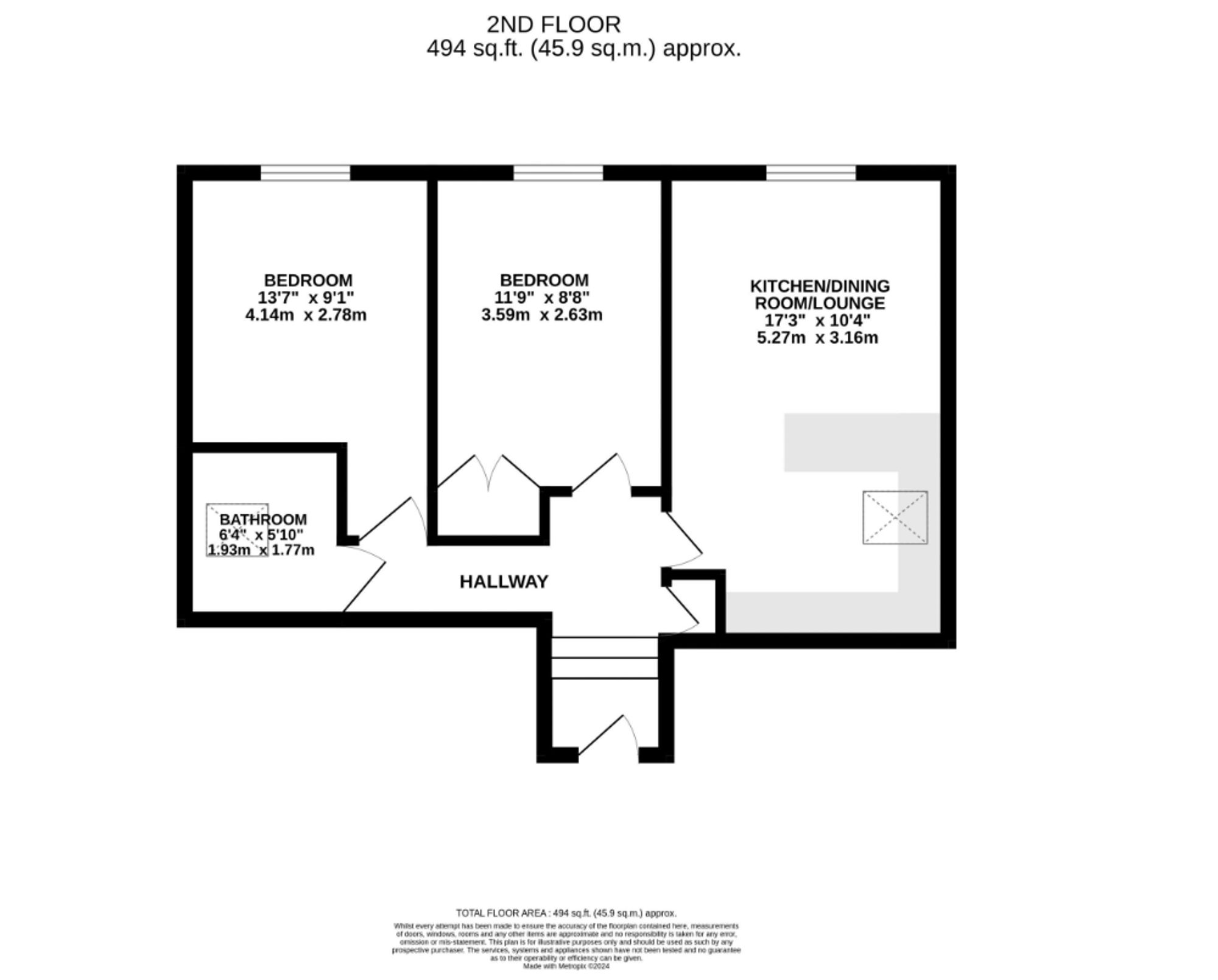 Flat 9, 56 Southbourne Road, Bournemouth floorplan