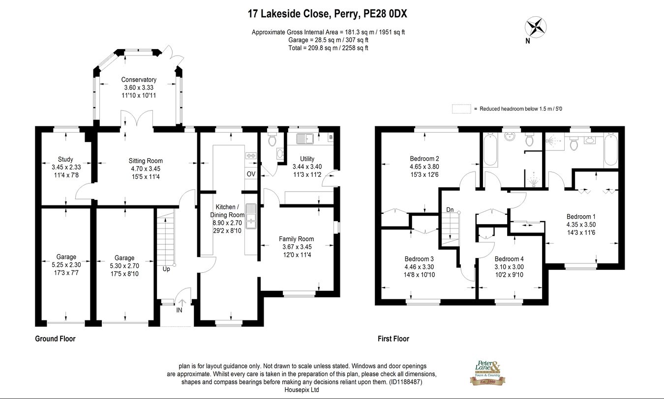 17, Lakeside Close, Perry floorplan
