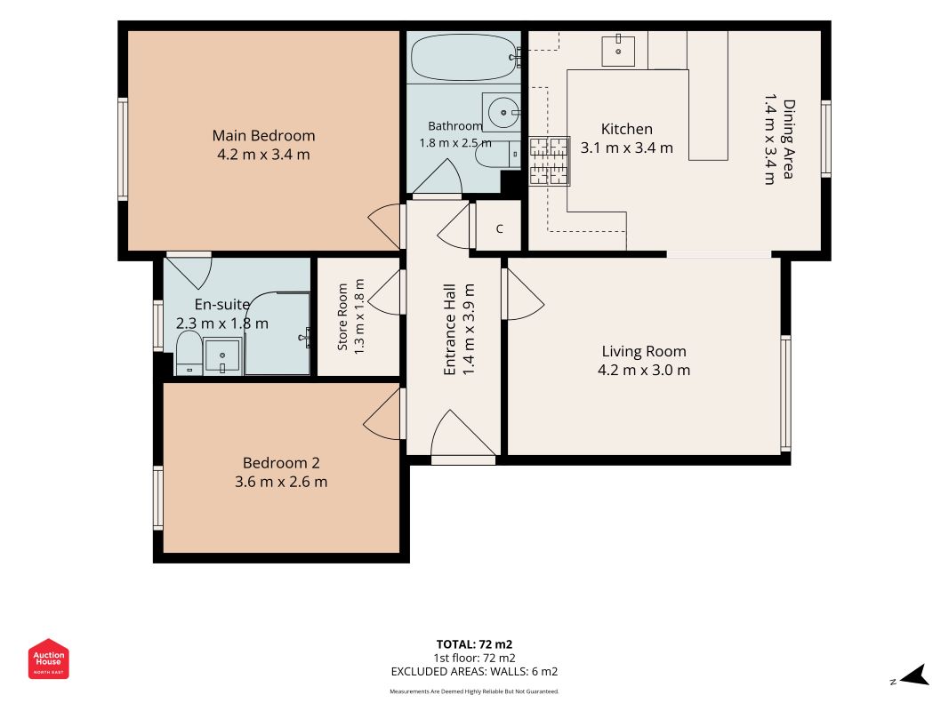 Apt. 6 Florian Mews, Sunderland floorplan
