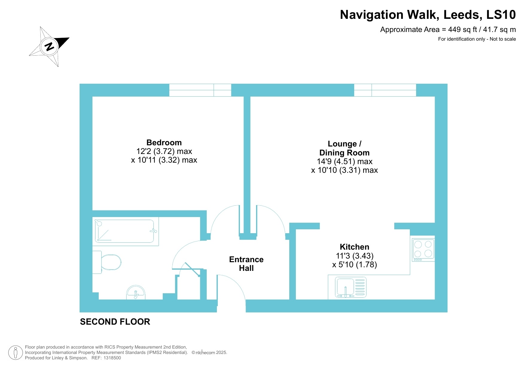 50, FLAX HOUSE, NAVAGATION WALK, LEEDS floorplan