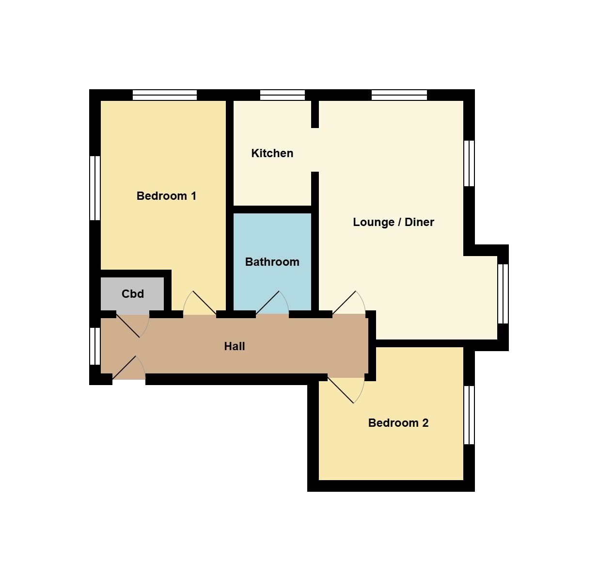 .,Flat D, Druids Close, Caerphilly floorplan