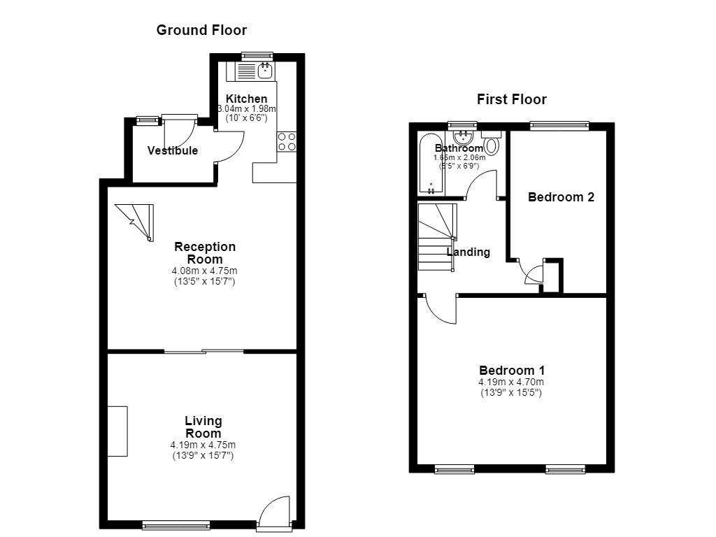 414, Halifax Road, Rochdale floorplan