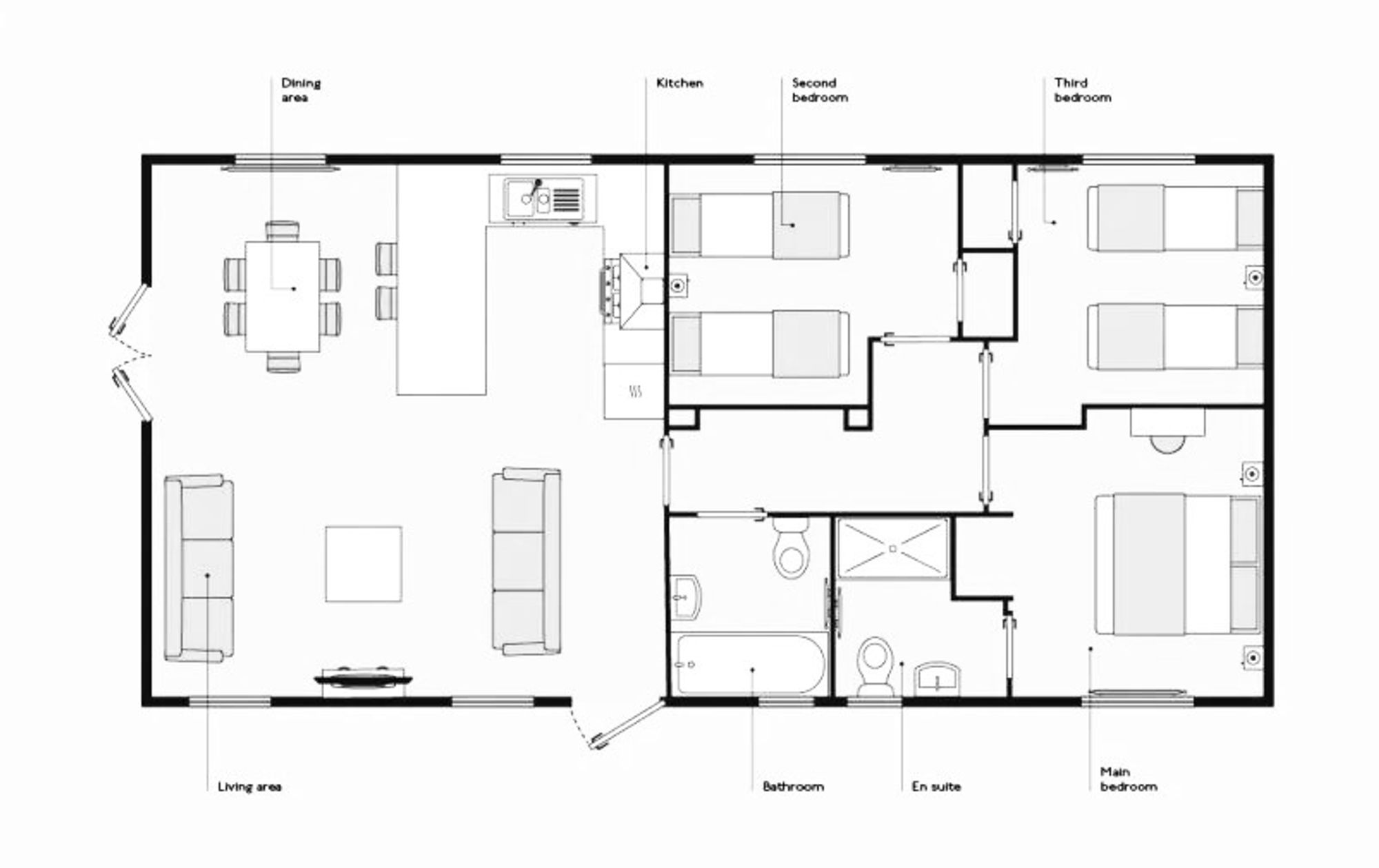 The Fallow, Eden Lodge Retreat, Carlisle floorplan