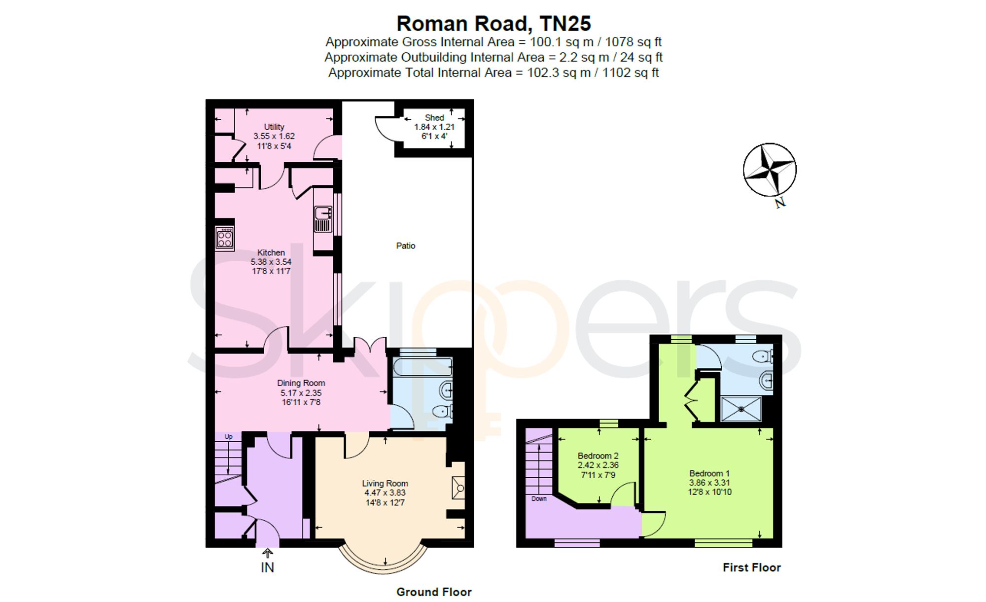 St. Martins Cottage Roman Road, Ashford floorplan