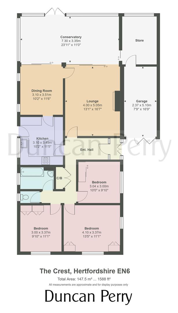 3, The Crest, Potters Bar floorplan