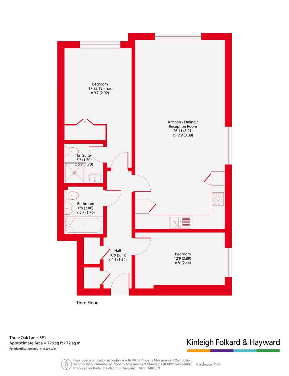 Flat 19, Coopers Lodge, 4, Three Oak Lane, London floorplan