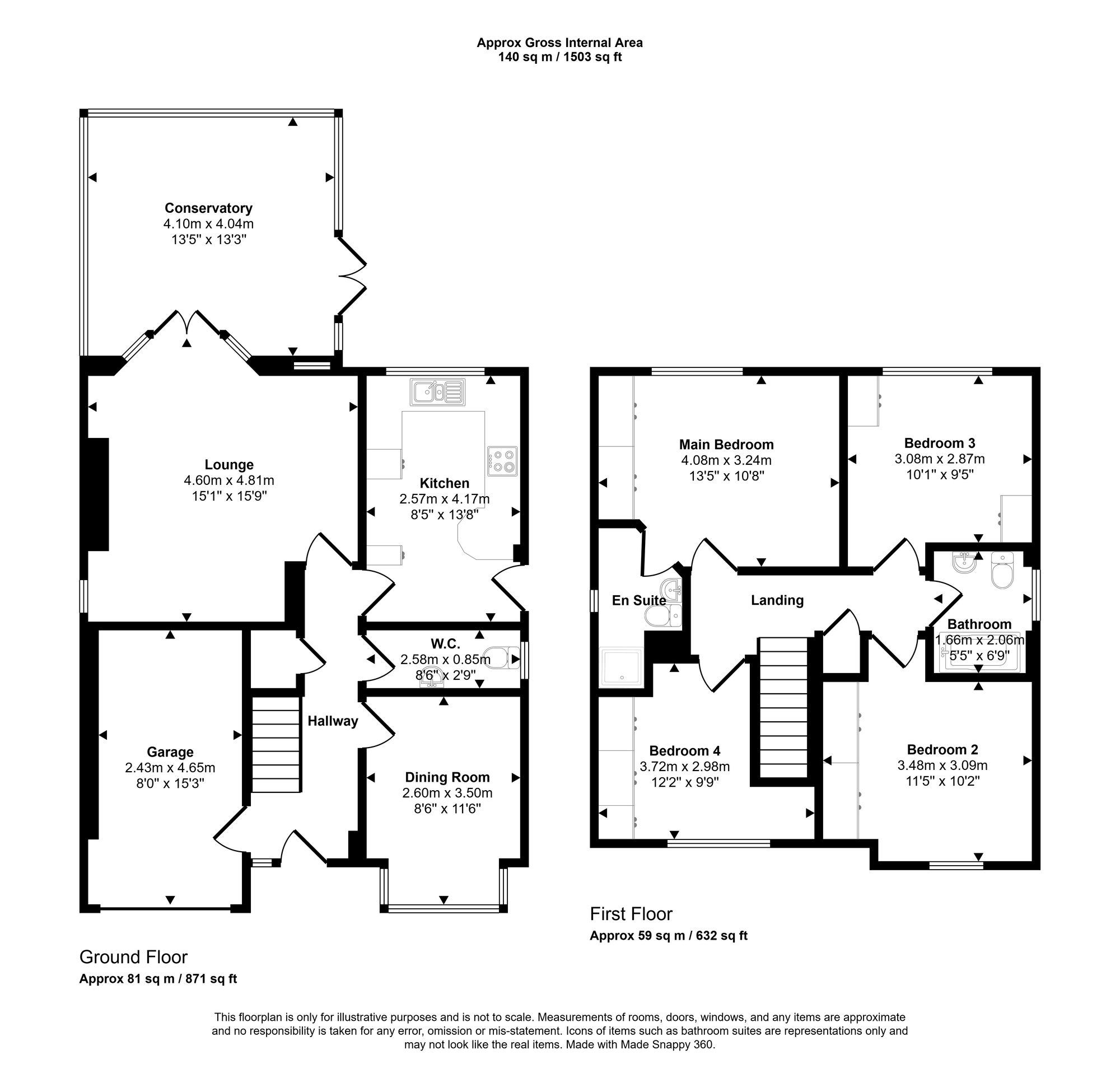 15 Paris Avenue, Wigan floorplan