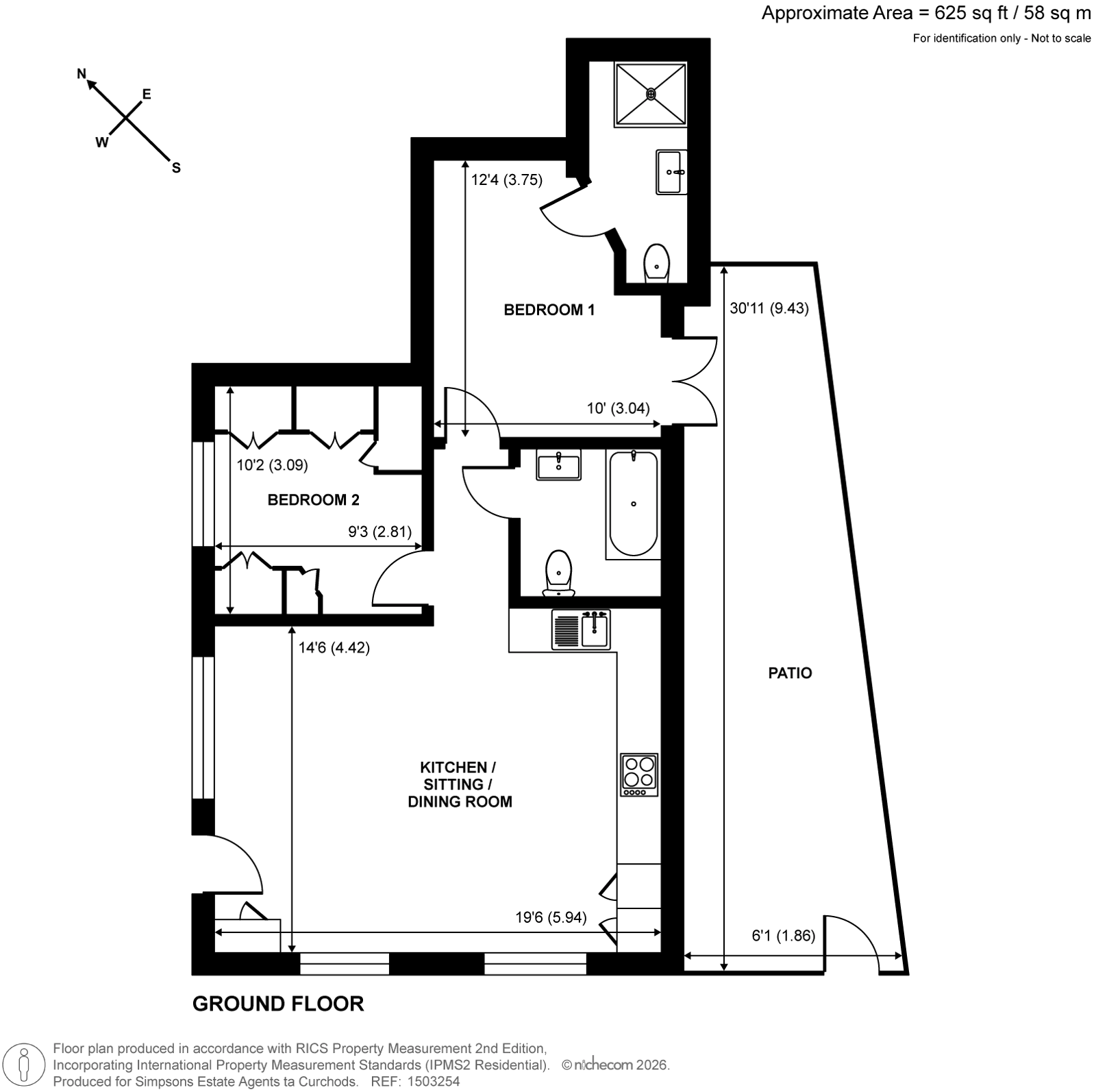 Flat 1, Pine House,, The Park, Great Bookham floorplan