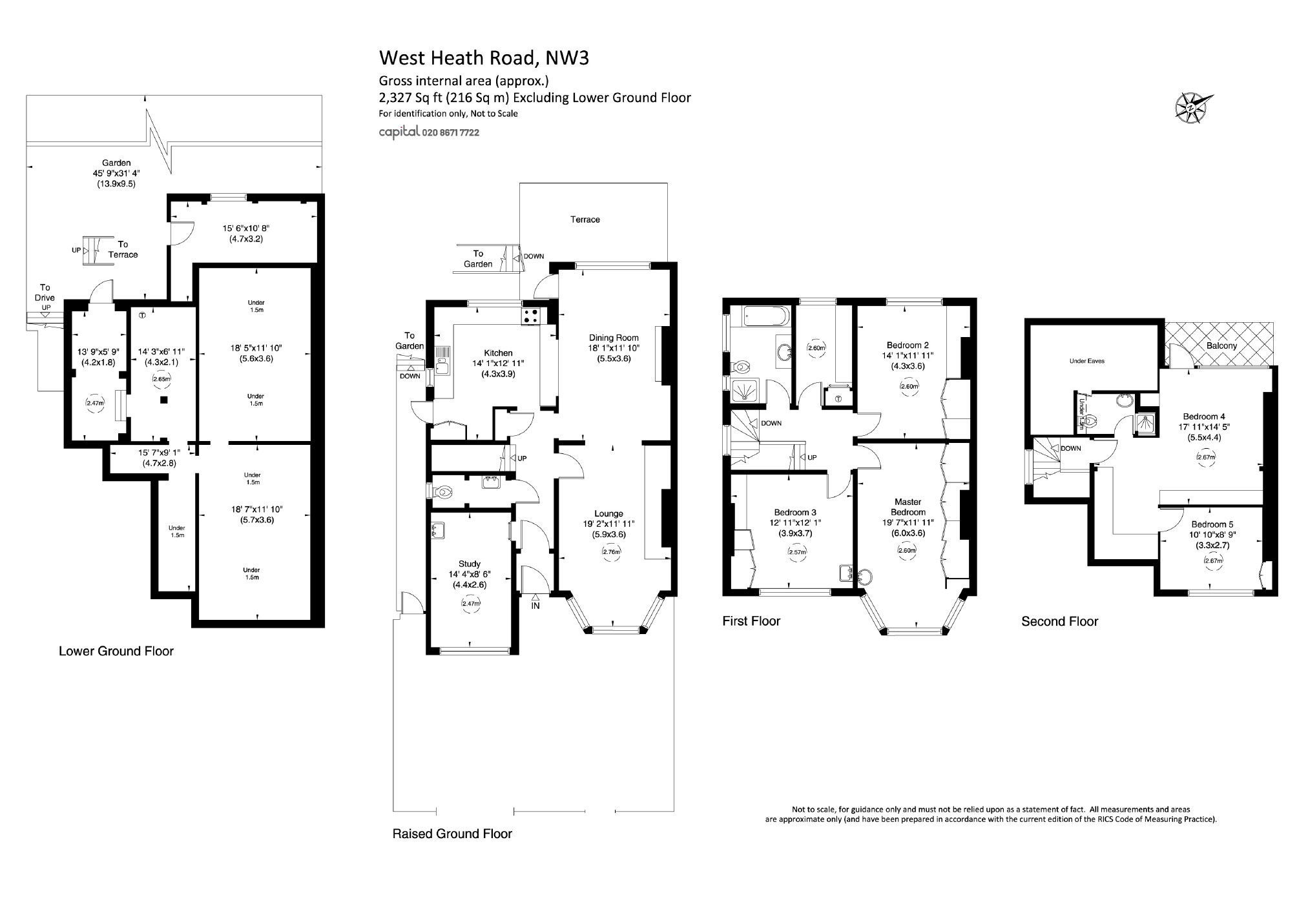 West Heath Road, Hampstead, London NW3, 5 bedroom property for sale